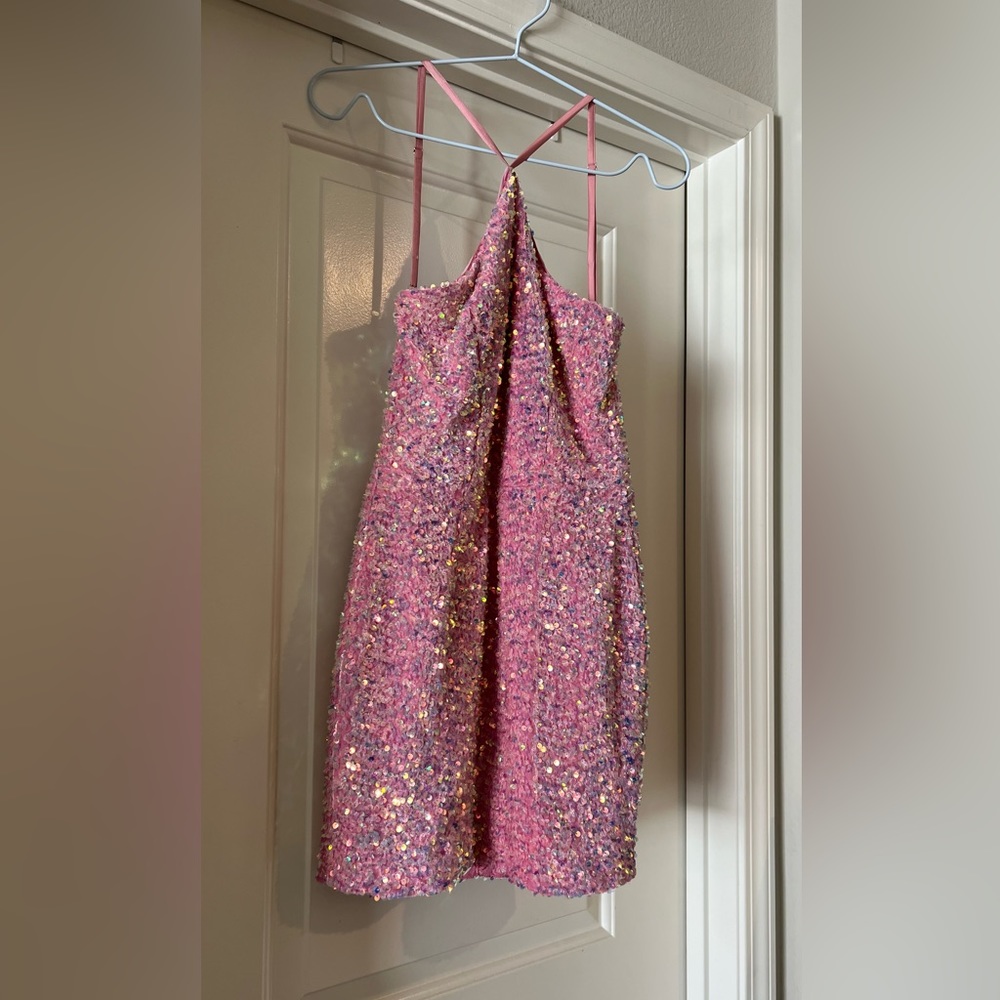 Helsi, Size small, Abby Sequin Halter Minidress